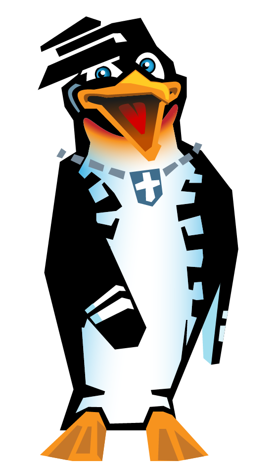 penguin-åpenmunn-armerned Petter Pingvin